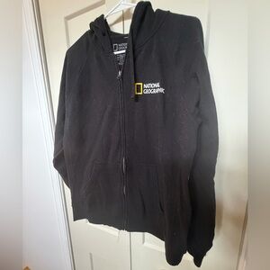 National Geographic Black Zip-Up Jacket